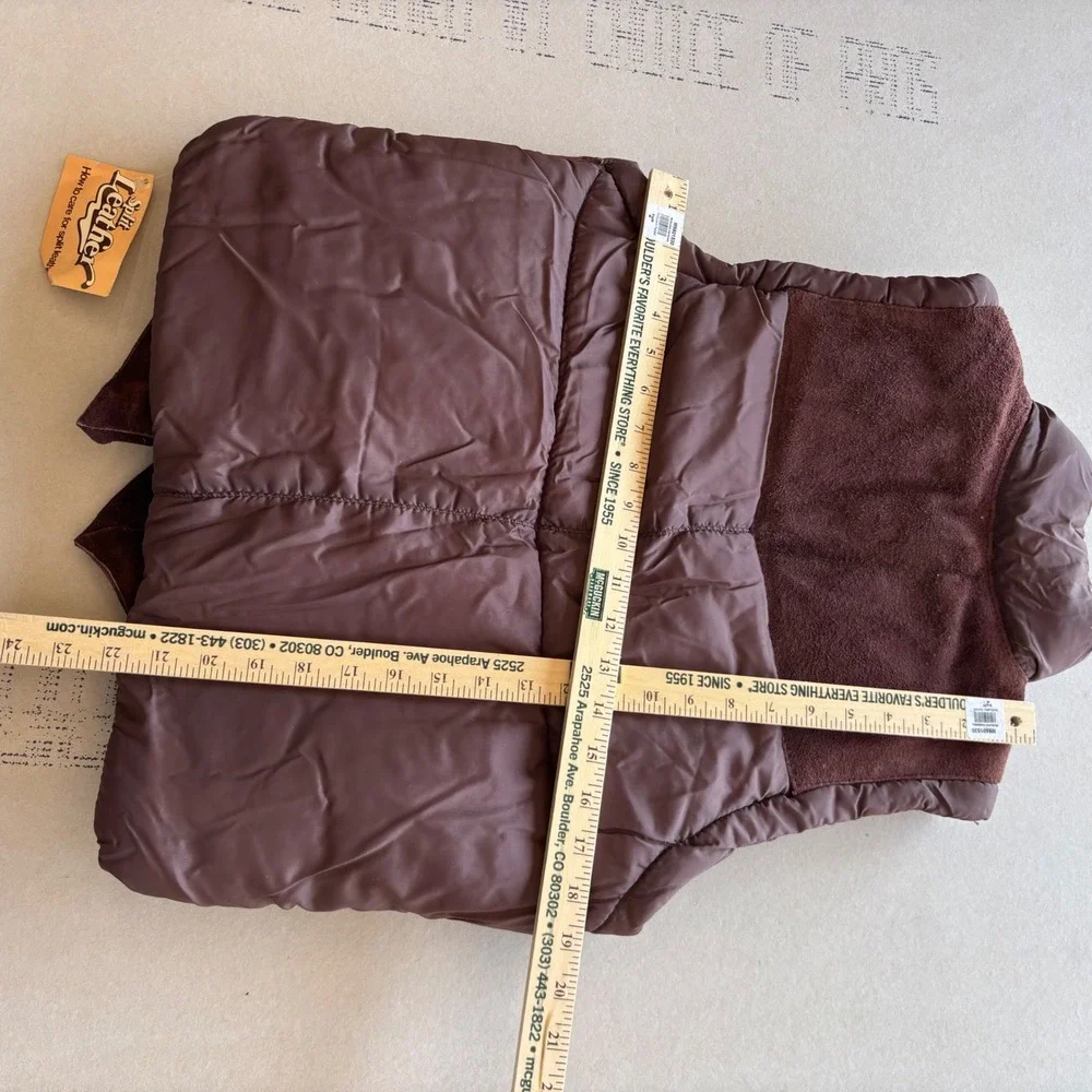 Vintage‎ 70s Chess King Leather Puffer Vest
